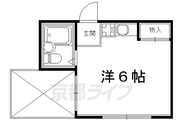 カーサ府庁前(ワンルーム/3階)の間取り写真
