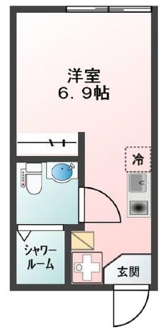GLANZ羽田(ワンルーム/1階)の間取り写真