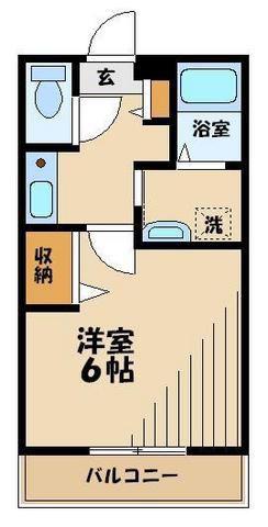 セジュールAN(1K/2階)の間取り写真