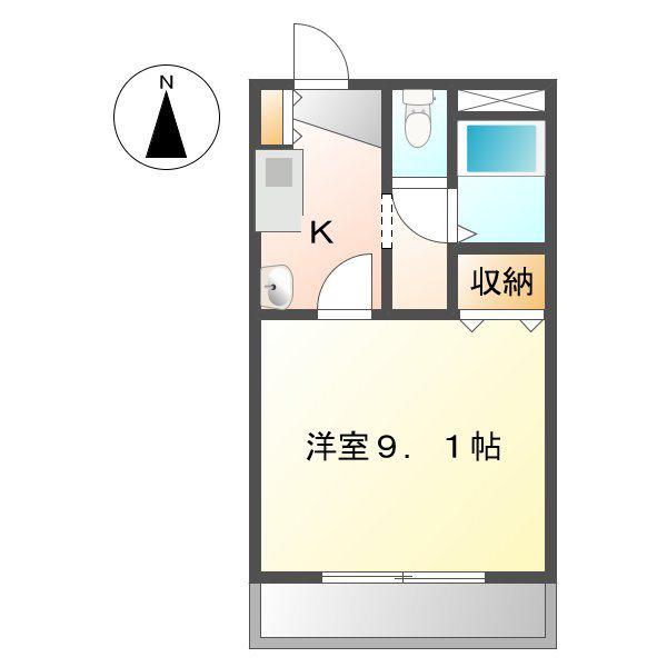 クオーレメイトウ(1K/1階)の間取り写真