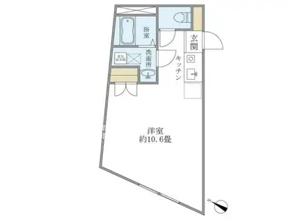 ION下北沢(ワンルーム/4階)の間取り写真