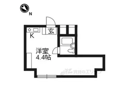 メゾン鷹ヶ峯(ワンルーム/1階)の間取り写真