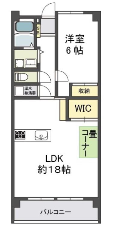 フローラ長田(1LDK/2階)の間取り写真