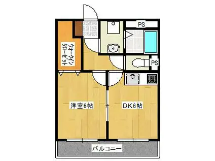 パレロワイヤル五番館(1DK/4階)の間取り写真