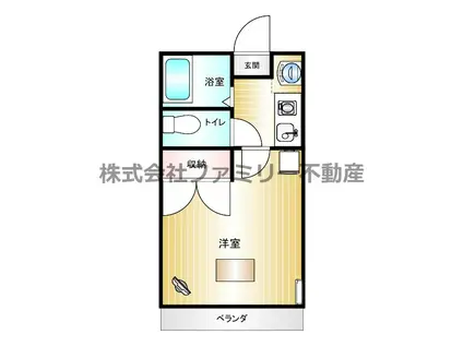 グレースコート24MK F棟(1K/3階)の間取り写真