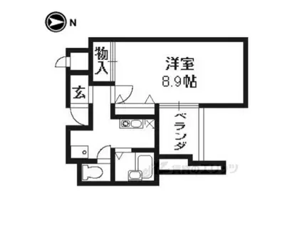 リグラン烏丸五条(1K/3階)の間取り写真