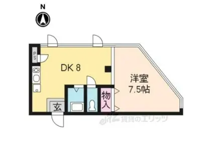 エリッツ6TH(1DK/2階)の間取り写真