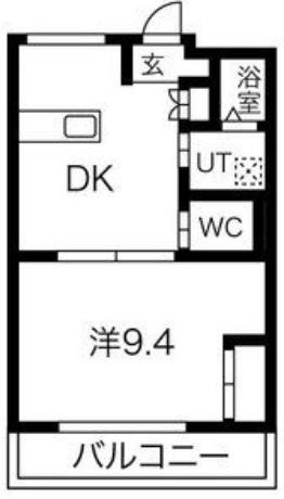 カリヨン三蔵田(1LDK/4階)の間取り写真