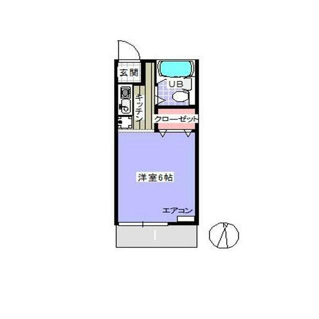 豊島ハイムB(1K/1階)の間取り写真
