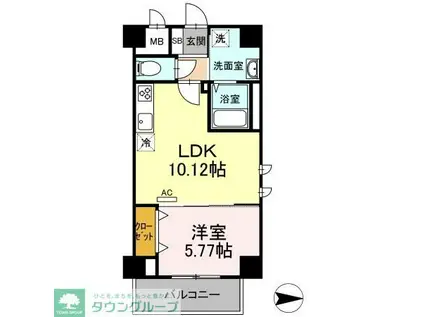 GRANDE CARRO(1LDK/5階)の間取り写真