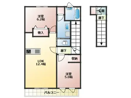 OTTO III(2LDK/1階)の間取り写真
