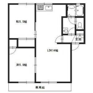グリーンハイツ高砂(2LDK/2階)の間取り写真