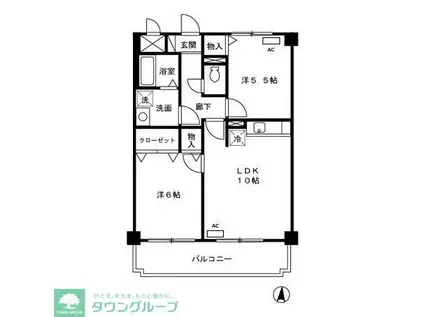 メゾン・ド・ロワール(2LDK/1階)の間取り写真