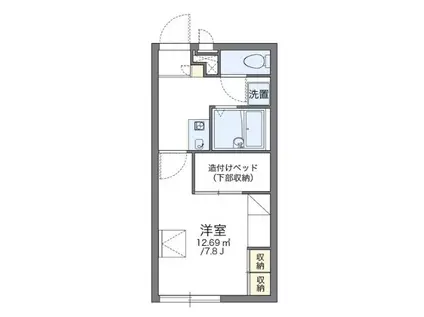 レオパレスアローマ(1K/1階)の間取り写真