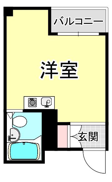 プラネット西難波(ワンルーム/2階)の間取り写真