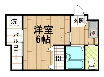 タナカハイツ(1K/2階)の間取り写真
