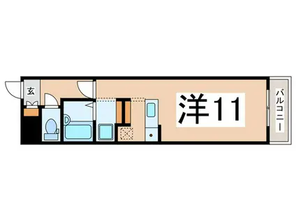 R.I.Nコート巽東(ワンルーム/2階)の間取り写真