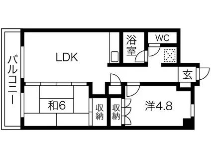 PRATIQUE SAGINOMIYA(2LDK/3階)の間取り写真