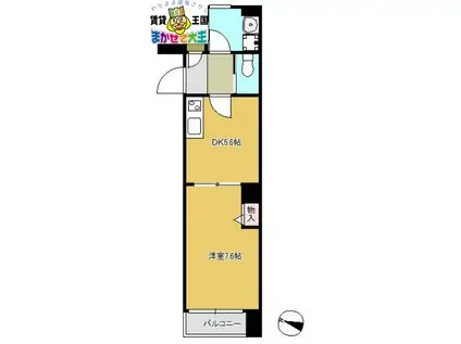 FIXビル(1DK/1階)の間取り写真