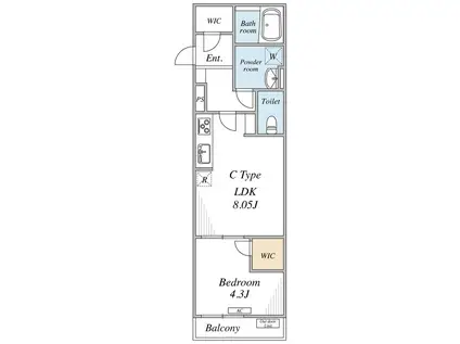 リブリ・三ノ輪(1LDK/3階)の間取り写真