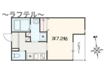 MELDIA小手指II(1K/2階)の間取り写真