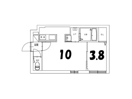 ウェリナ栄通8(1LDK/1階)の間取り写真