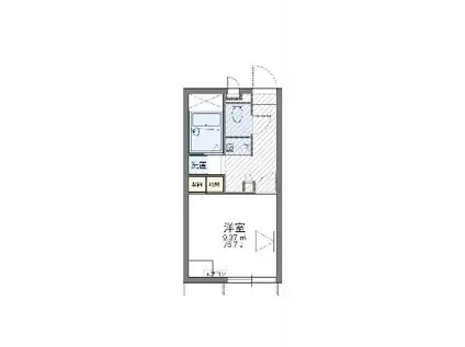 レオパレスルコトゥ(1K/1階)の間取り写真