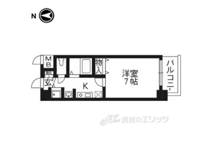 スワンズ京都西陣(1K/2階)の間取り写真