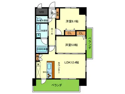 ピュールラルゴ(2LDK/5階)の間取り写真