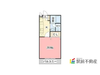 エスポワール新栄(1K/1階)の間取り写真