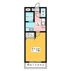 A・CITY矢作橋駅前(1K/4階)の間取り写真