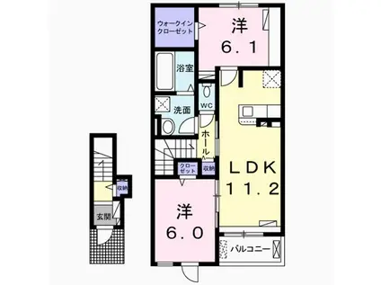 フロレスタ(2LDK/2階)の間取り写真
