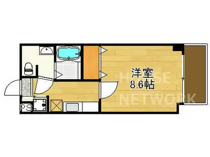 ENVY寺ノ前(1K/4階)の間取り写真