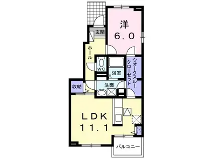 メゾンアヴェニールIII(1LDK/1階)の間取り写真