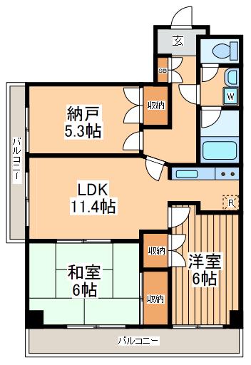 メゾン118(2SLDK/3階)の間取り写真