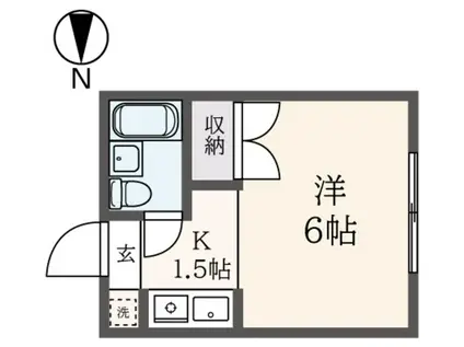 メゾン大塚(1K/1階)の間取り写真