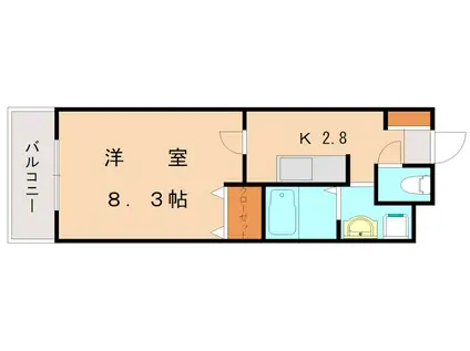 FOREST COURTI(1K/1階)の間取り写真