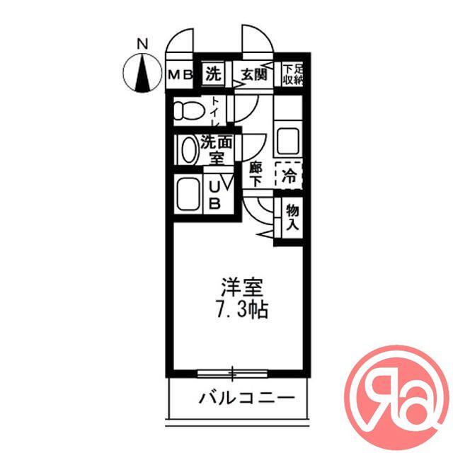 シャルマンフジ大阪城南(1K/9階)の間取り写真