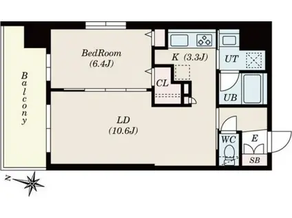 COH RESIDENCE 札幌(1LDK/12階)の間取り写真