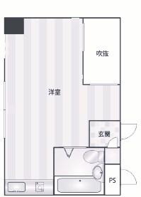 ラムール西明石(ワンルーム/4階)の間取り写真