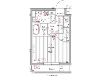 ガーラ・グランディ小竹向原(1K/2階)の間取り写真