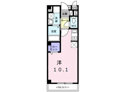 ナカイパレス PARTII(ワンルーム/3階)の間取り写真