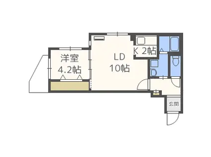 アビネス北10条(1LDK/2階)の間取り写真