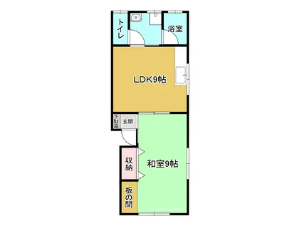 コーポN(1LDK/2階)の間取り写真