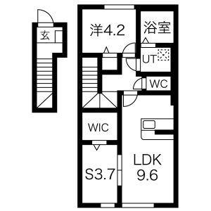 MS GRACE(1SLDK/2階)の間取り写真
