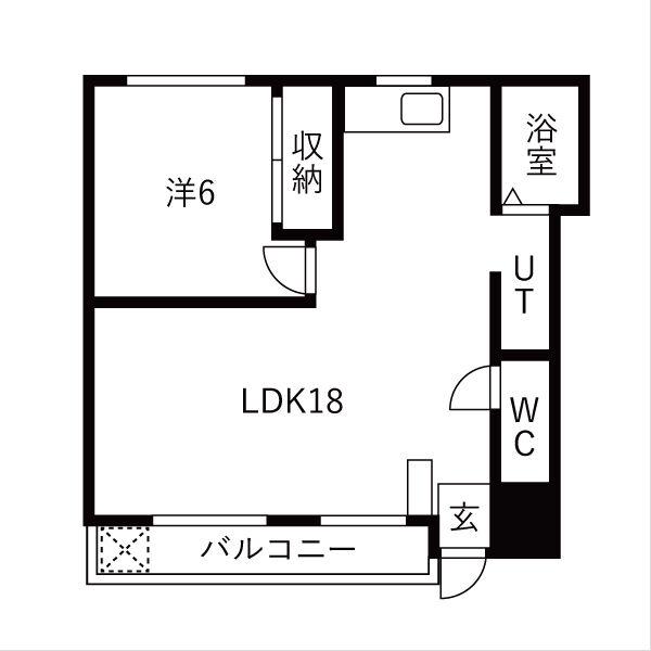 シャルムレジデンス II(1LDK/3階)の間取り写真