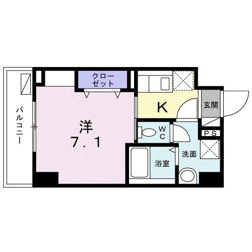 スアヴィス平塚宝町(1K/5階)の間取り写真