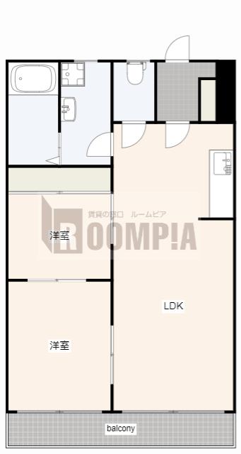 チェルシー(2LDK/1階)の間取り写真