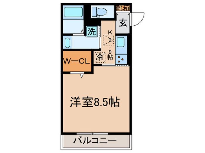 SIGNATURE武蔵中原ANNEX(1K/1階)の間取り写真
