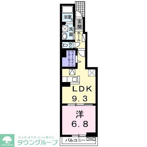 ブリッサ(1LDK/1階)の間取り写真